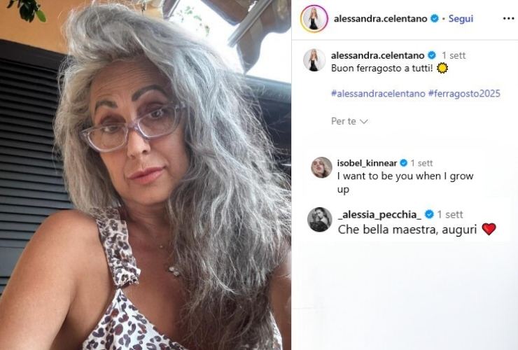 Alessandra Celentano e messaggi social