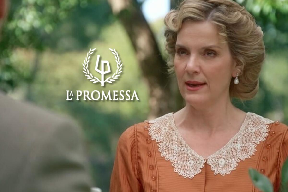 Personaggio Donna Cruz e logo La Promessa