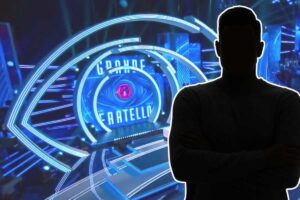 grande fratello studio e sagoma nera uomo