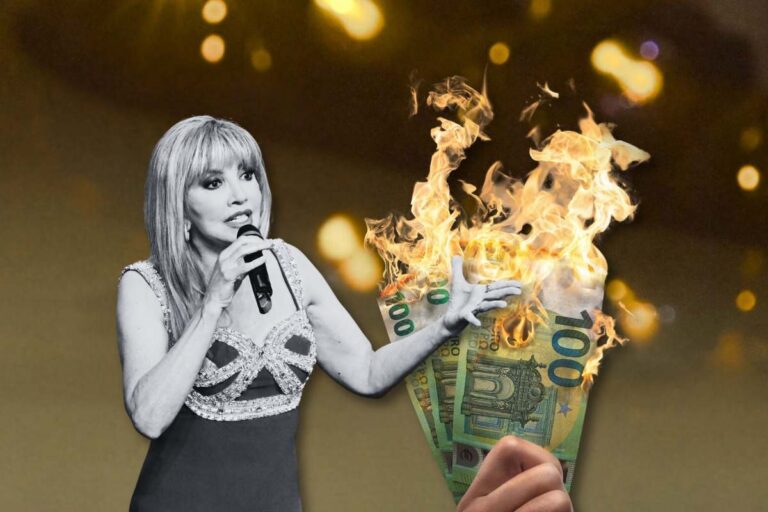 Milly Carlucci e soldi che bruciano